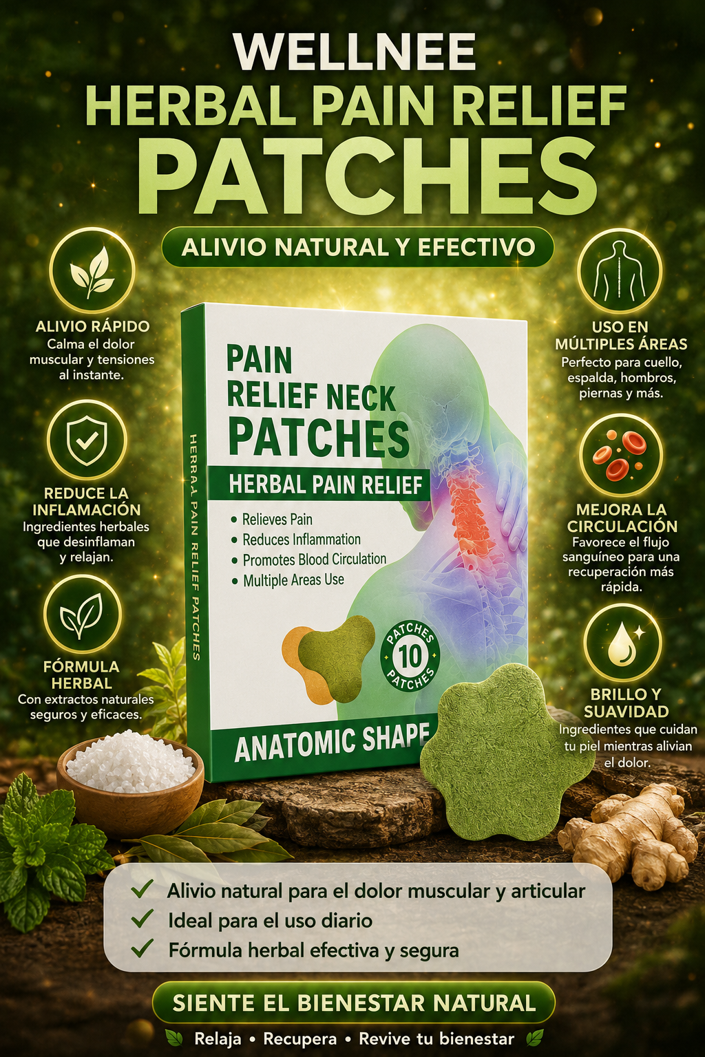 🍃 NaturPatch™ – Parches para el Dolor de Articulaciones 💚✨